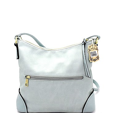 QS2202-LP Pocket Accent Slouchy Messenger Cross Body