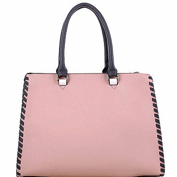 Whipstitched Color Block 2 in 1 Tote