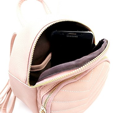 Chic Chevron Quilted Fashion Mini Backpack MH-QV1001M