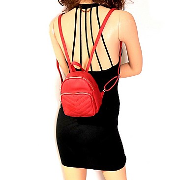 Chic Chevron Quilted Fashion Mini Backpack MH-QV1001M