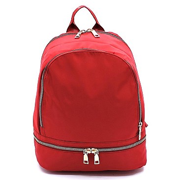 Fashion Zipper Nylon Backpack