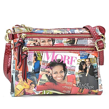 Michelle Obama Magazine Messenger Bag  OB6052