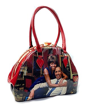 OBAMA JEWEL TOP & SIDE STONE - ROYALTY SATCHEL