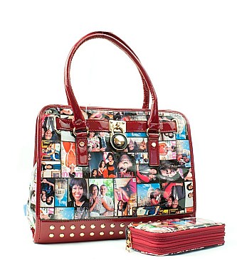 Obama Padlock Satchel Handbags With Wallet - Set