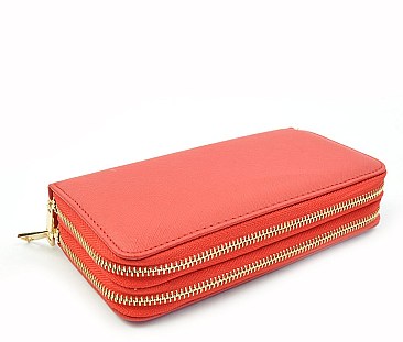 couble zipper wallet