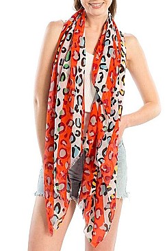 PRINTED CHEETAH SCARF