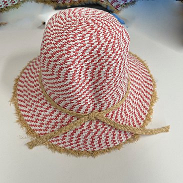 Beach Bow Tie Bucket Straw Hat