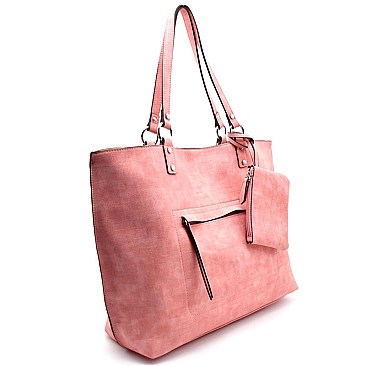 S0493-LP Textured Reversible Shopping Tote