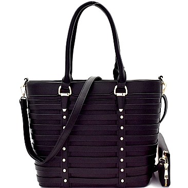 Cut-Out Detail Layered Tote Wallet SET  MH-S8-7138W