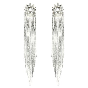 Trendy Waterfall Rhinestone Earrings