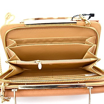 SD6244-LP Metal Handle Dressy Wallet Cross Body