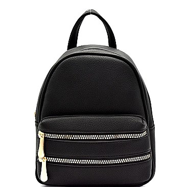 SD6321-LP Zipper Accent Medium Fashion Backpack
