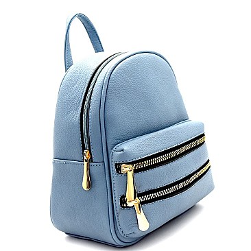 SD6321-LP Zipper Accent Medium Fashion Backpack