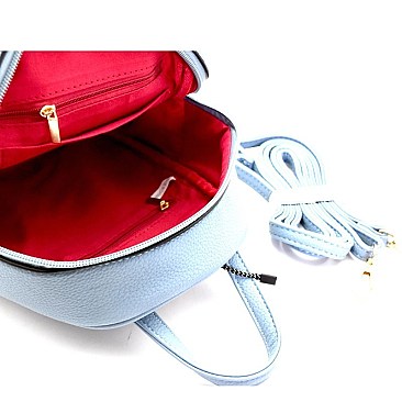 SD6321-LP Zipper Accent Medium Fashion Backpack