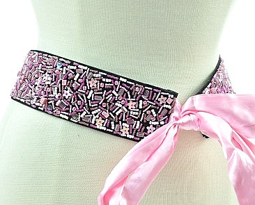 Exquisite Fabric Sequins Belt