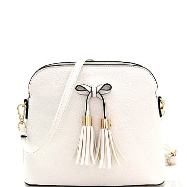 Tassel Bow Accent 3-Compartment Cross Body MH-SG4059B