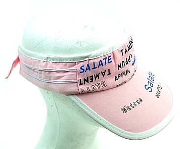 Cotton Letter Clip On Visors