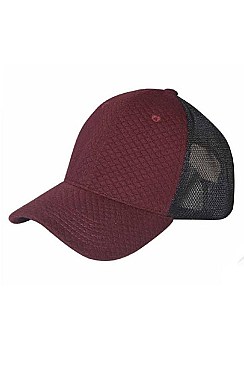 Quilted Cotton Mesh Back Trucker Cap LA-SPC1604