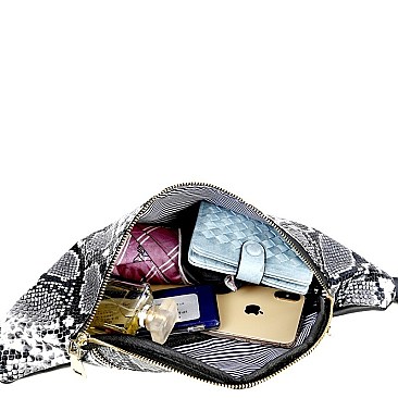 SPORTY SNAKE PRINT BELT BAG