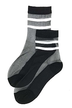 Posh Black Top See-Thru Socks LA-SO300005