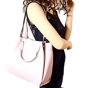 SS1055-LP Metal Handle Satchel Shoulder Bag