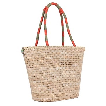 Posh Nicole Lee Flamingo Embroidered Woven Straw Tote Bag JPSTR12671