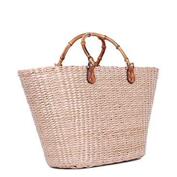 Stylish Nicole Lee Flower Embroidered Straw Tote Bag JPSTR12678