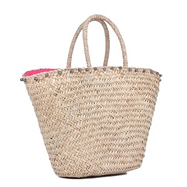 Chic Nicole Lee Flower Embroidered Straw Tote Bag JPSTR12679