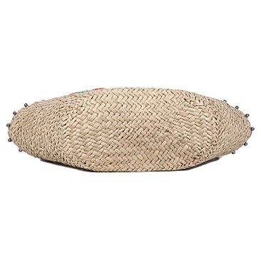 Chic Nicole Lee Flower Embroidered Straw Tote Bag JPSTR12679