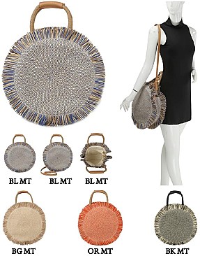 ROUND KNIT SUMMER SATCHEL - Celebrity