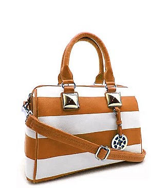 Stripe Satchel- New Season