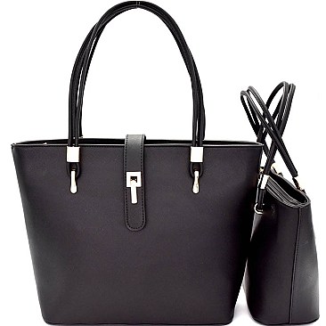 Flip-Lock 2 in 1 Saffiano Tote Satchel Value SET SZ6803-LP