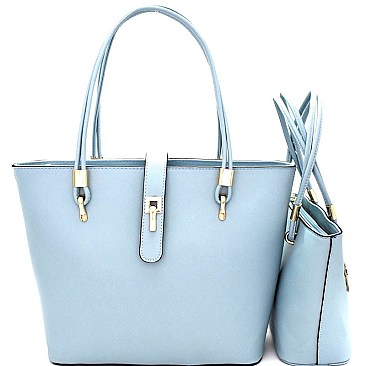 Flip-Lock 2 in 1 Saffiano Tote Satchel Value SET SZ6803-LP