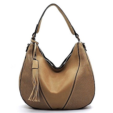 Laser Cut Printed Shoulder Bag Hobo