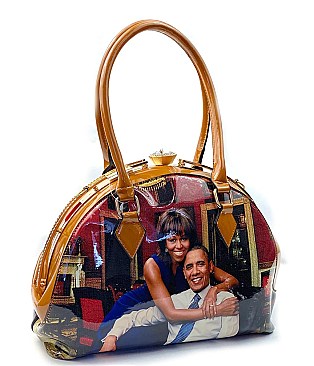 OBAMA JEWEL TOP & SIDE STONE - ROYALTY SATCHEL