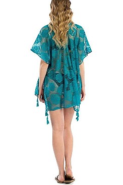 TASSEL ROSE KIMONO CARDIGAN