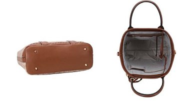 3-IN-1 Expandable Oval Print Tote /  W Small Satchel Wallet Set