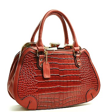 Jewel Top Rhinestone Croc Patent TOP QUALITY Satchel