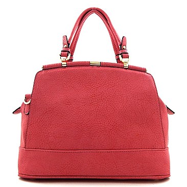 Top Metal Hardware Accented Boutique Satchel