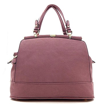 Top Metal Hardware Accented Boutique Satchel