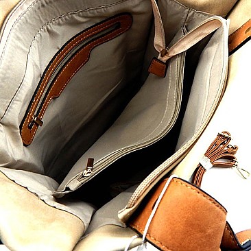 Stripe Print Shopping Tote