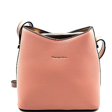 TWF0009-LP Twenty One Two-tone Bucket Shoulder Bag
