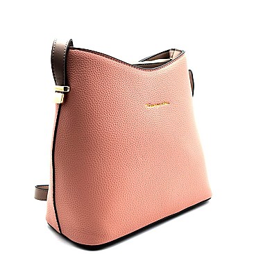 TWF0009-LP Twenty One Two-tone Bucket Shoulder Bag