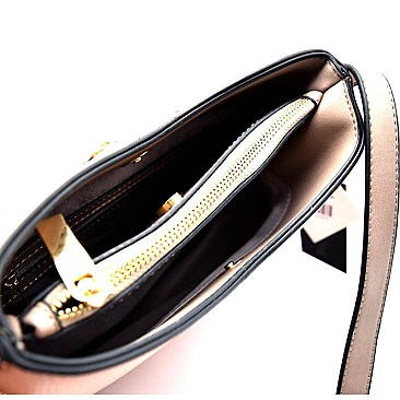 TWF0009-LP Twenty One Two-tone Bucket Shoulder Bag