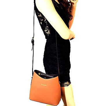 TWF0009-LP Twenty One Two-tone Bucket Shoulder Bag