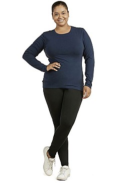 PACK OF 6 PIECES  LADIES FLEECE LINED LEGGINGS PLUS SIZE MUTX700XE