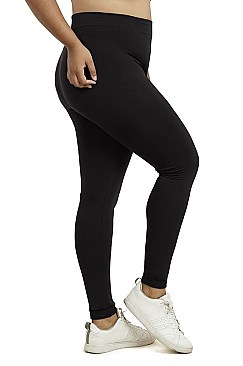 PACK OF 6 PIECES  LADIES FLEECE LINED LEGGINGS PLUS SIZE MUTX700XE