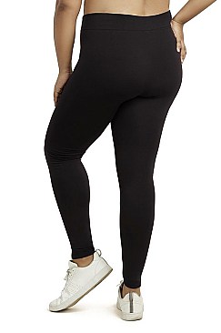 PACK OF 6 PIECES  LADIES FLEECE LINED LEGGINGS PLUS SIZE MUTX700XE