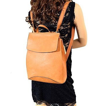 UN0069-LP Convertible Flap Backpack Shoulder Bag