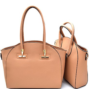 UN0073-LP Hardware Accent 2 in 1 Twin Satchel SET